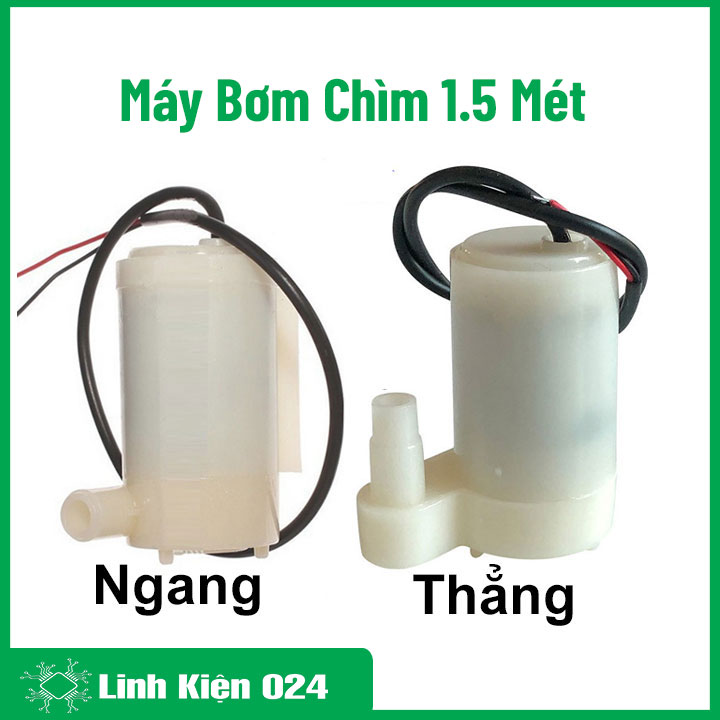 Máy Bơm Chìm Mini 3-12VDC 1.5m Ống Thẳng Đứng ( Trắng )