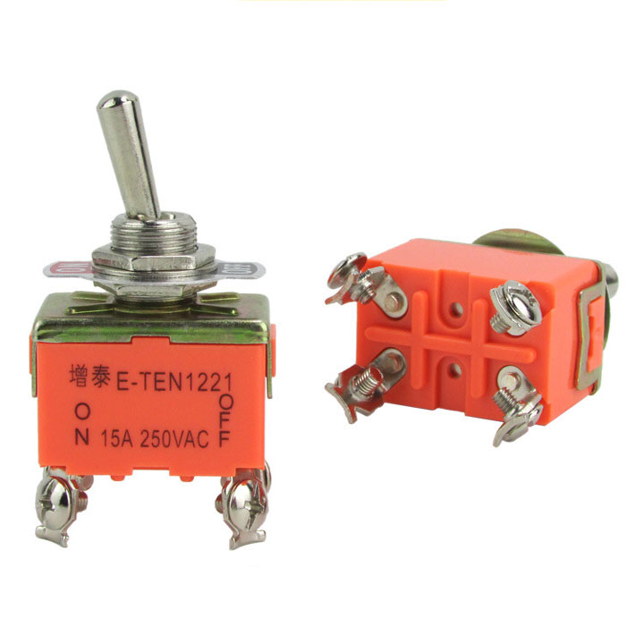 Công Tắc Gạt On/ Off 4 Chân 2 Trạng Thái 1221 250v 15A