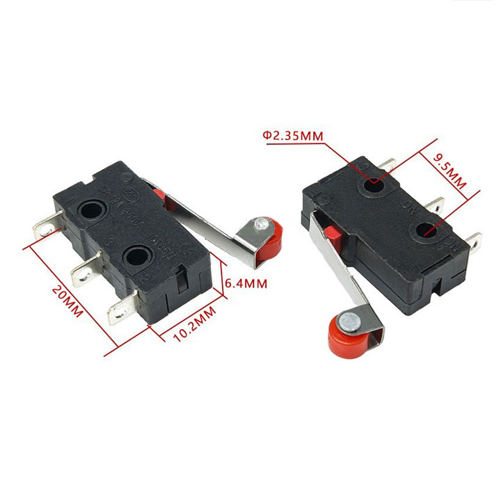 Công Tắc Hành Trình KW12 3A 250V Có Bánh Xe