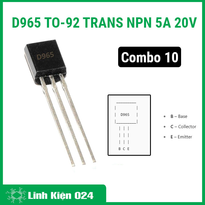 D965 TO-92 TRANS NPN 5A 20V (K9F6)
