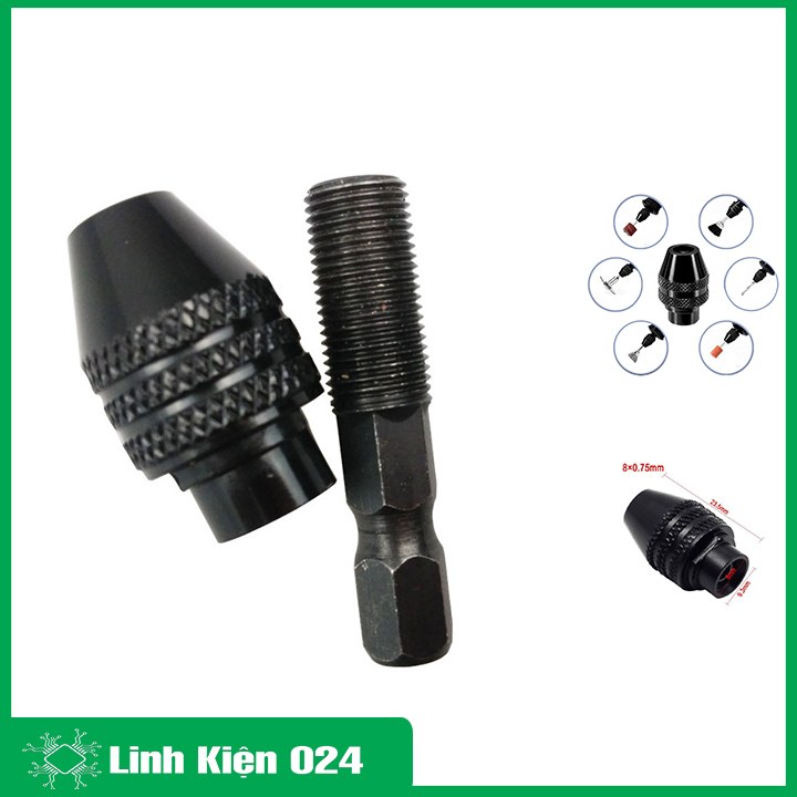 Đầu Chuyển Máy Bắn Vít Thành Máy Khoan Thủ Công 0.3-3.2mm