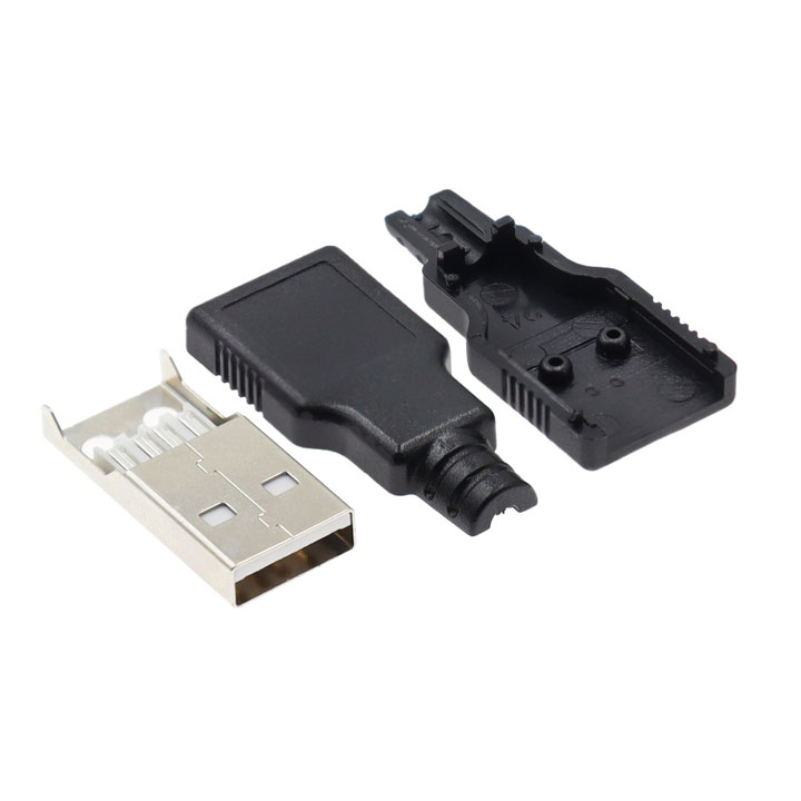 Đầu Jack Cổng USB A Đực 4P + Vỏ