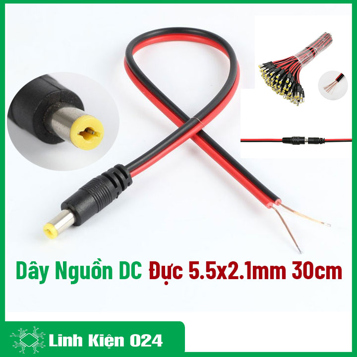 Dây Nguồn DC Đực 5.5x2.1 30cm