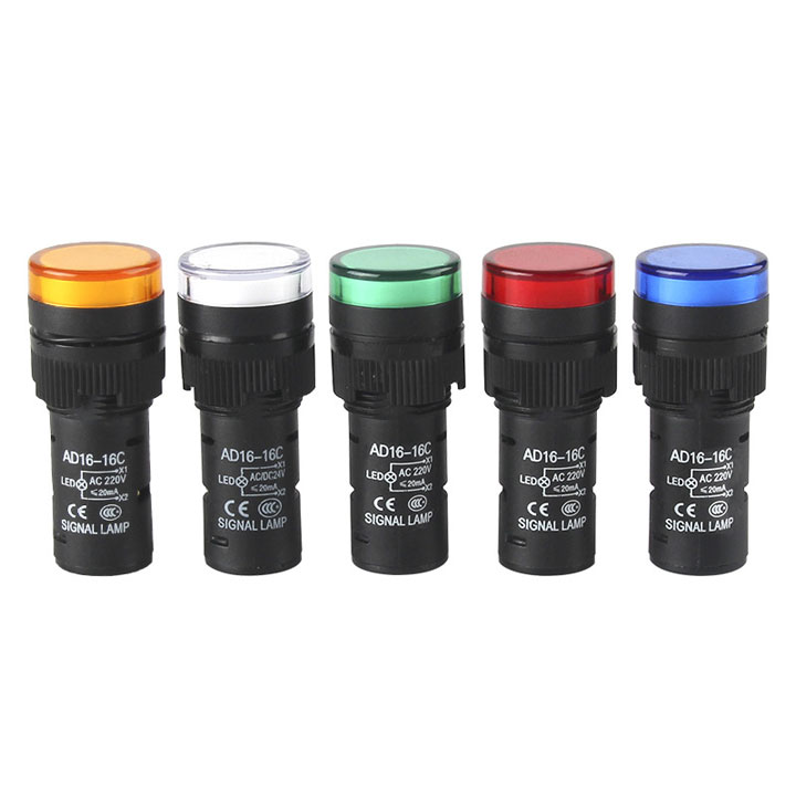 Đèn Báo Nguồn 16mm AD16-16C 220VAC