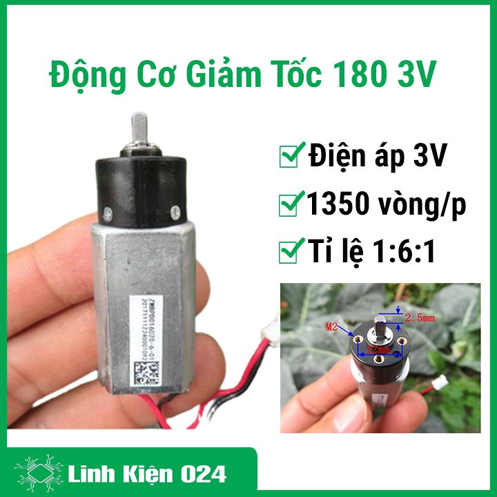 Động Cơ Giảm Tốc 180 3V 1350 Vòng/ Phút