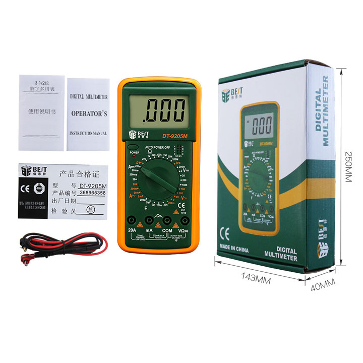 Đồng Hồ Vạn Năng Chính hãng Best 9205M ( Đã Có Pin )