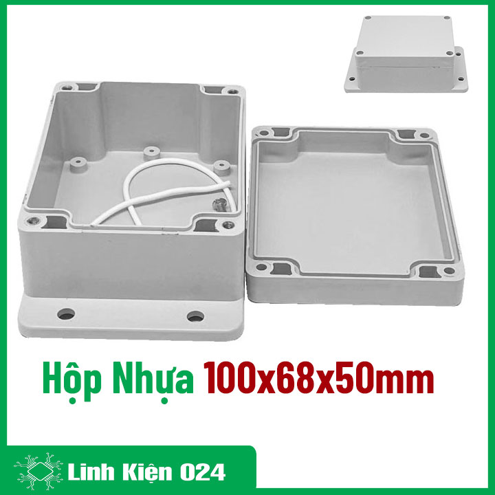 Hộp Nhựa 100x68x50mm - Chống Nước Có Tai