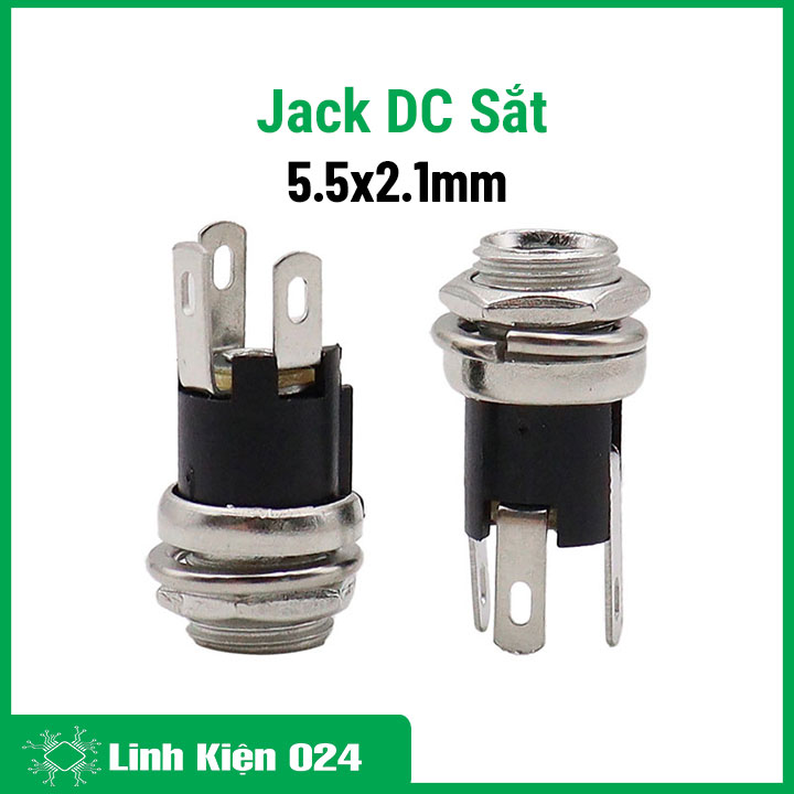 Jack DC 5.5x2.1mm Sắt (k1k1)