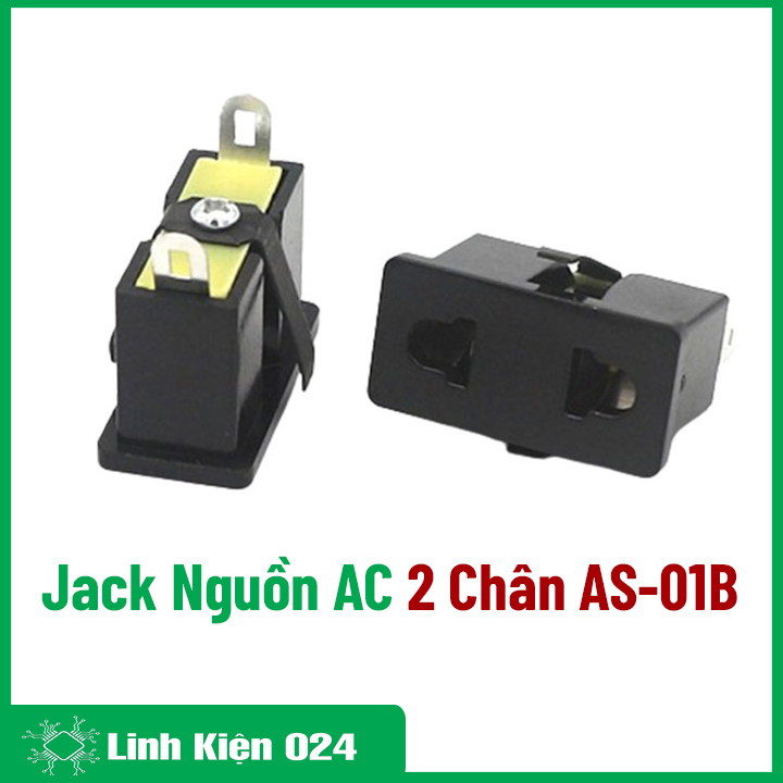 Jack Nguồn AC 2 Chân AS-01B Jack Phích Cắm