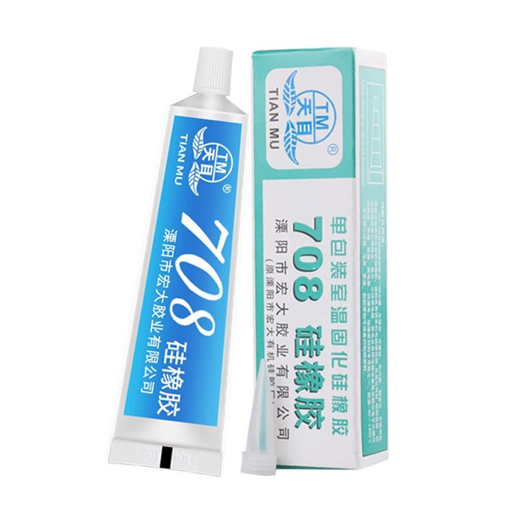 Keo Silicone 708 Màu Trắng Cách Điện Chống Hồ Quang Không Nóng Chảy Dán Và Niêm Phong Linh Kiện (K2C12)