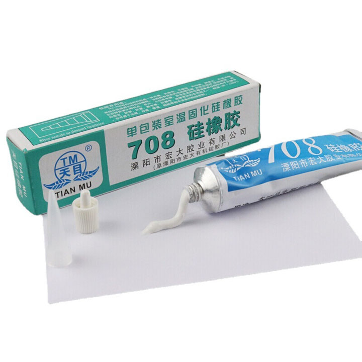 Keo Silicone 708 Màu Trắng Cách Điện Chống Hồ Quang Không Nóng Chảy Dán Và Niêm Phong Linh Kiện (K2C12)
