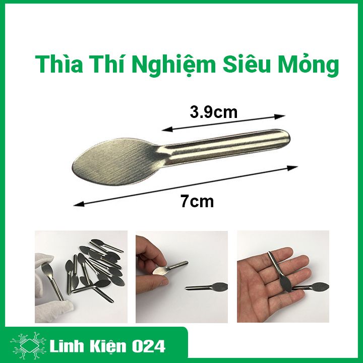 Thìa Thí Nghiệm Siêu Mỏng Thép Không Gỉ