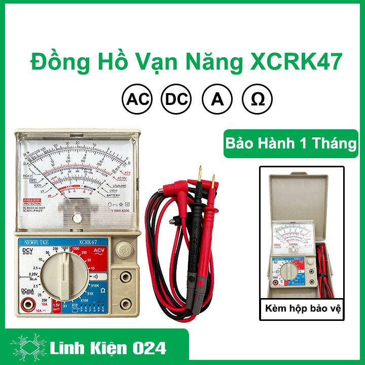Đồng Hồ Vạn Năng Chính Xác Cao Có Bảo Vệ Mạch XCRK47 Có Hộp Bảo Vệ Bên Ngoài