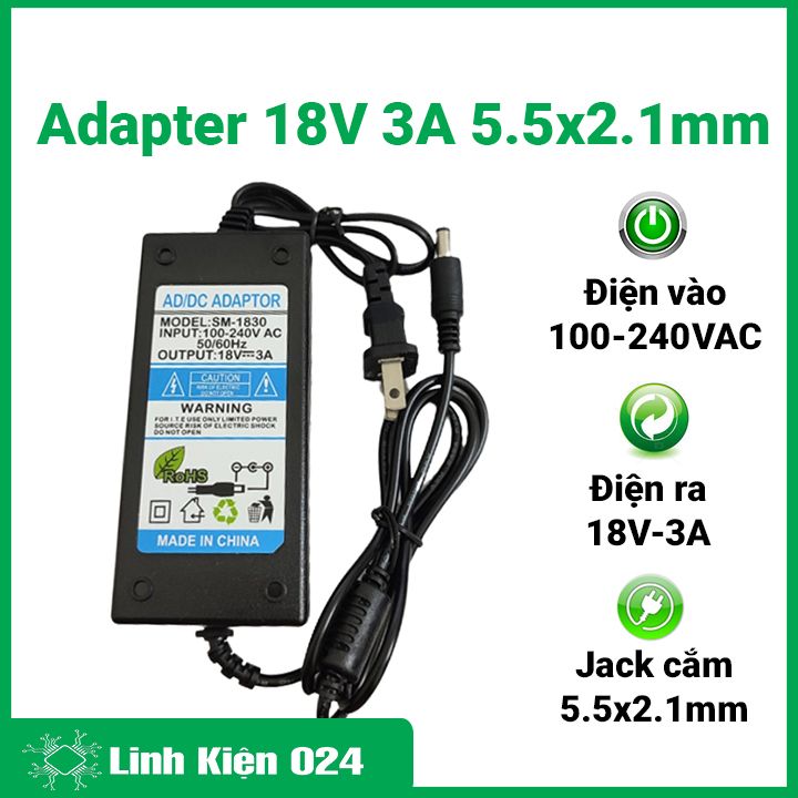Adapter 18V 3A 5.5x2.1