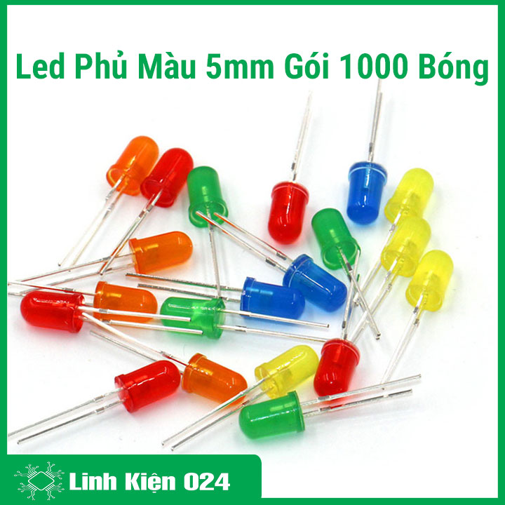 GÓI 1000 Bóng Led Phủ Màu 5mm