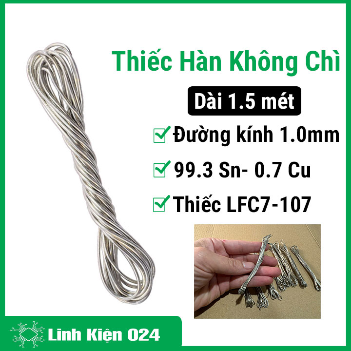 Thiếc Hàn Không Chì Hàn Quốc Cuộn 1.5 Mét ( Thiếc Túi)