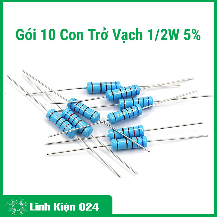 Gói 10 Con Trở Vạch 120K-1M 1/2W 5%