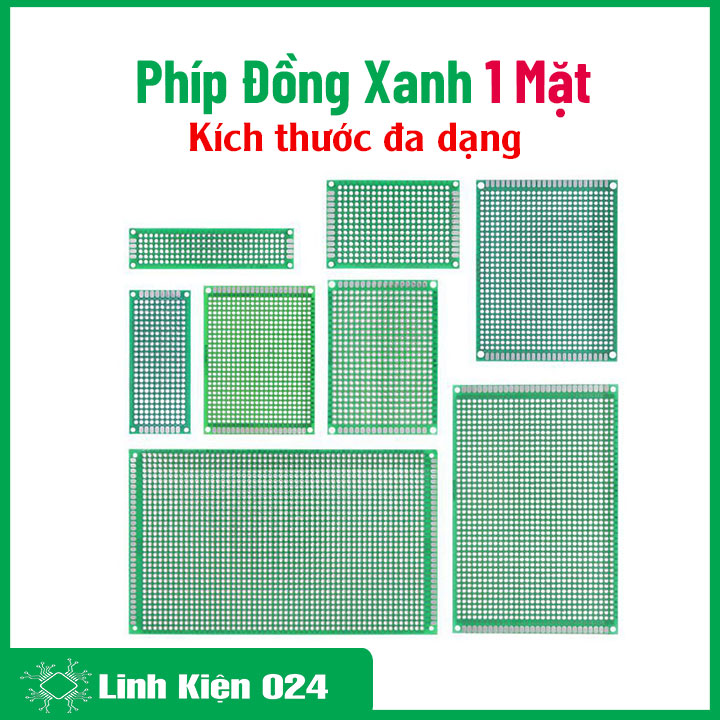 Phíp Đồng Đục Lỗ PCB Màu Xanh Lá