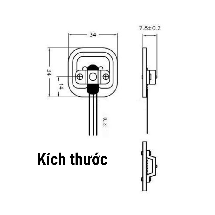 Load Cell 50Kg Cảm Biến Khối Lượng (K3F12-1)