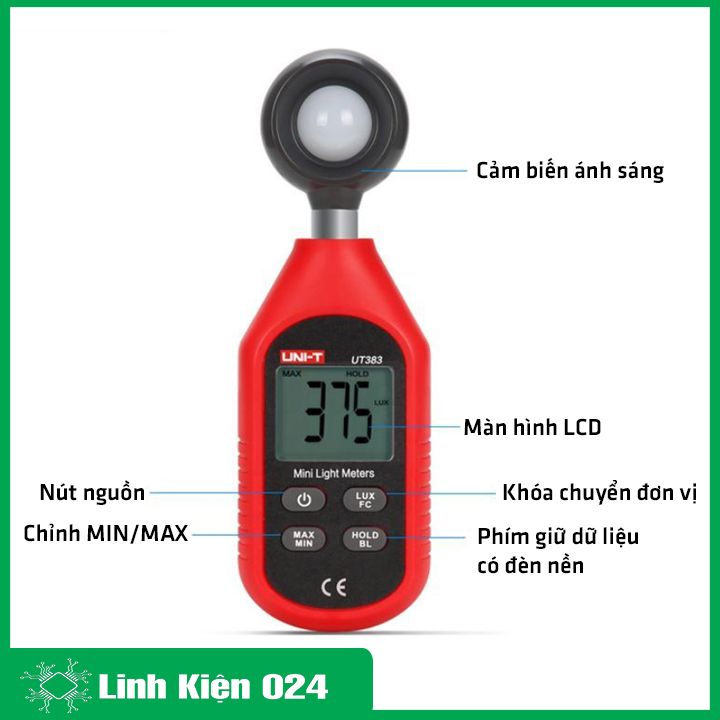 Thiết Bị Đo Cường Độ Ánh Sáng Chính Xác Cao UT383 UNI-T