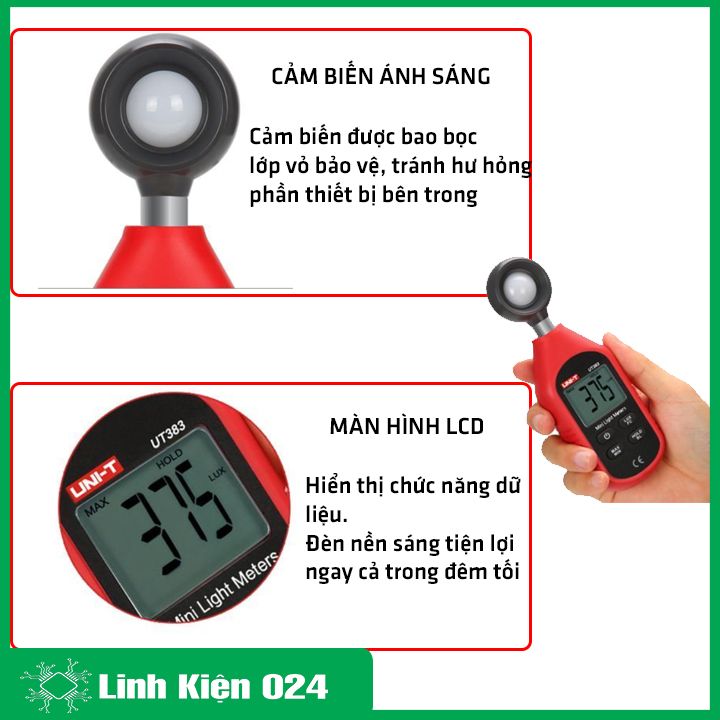 Thiết Bị Đo Cường Độ Ánh Sáng Chính Xác Cao UT383 UNI-T