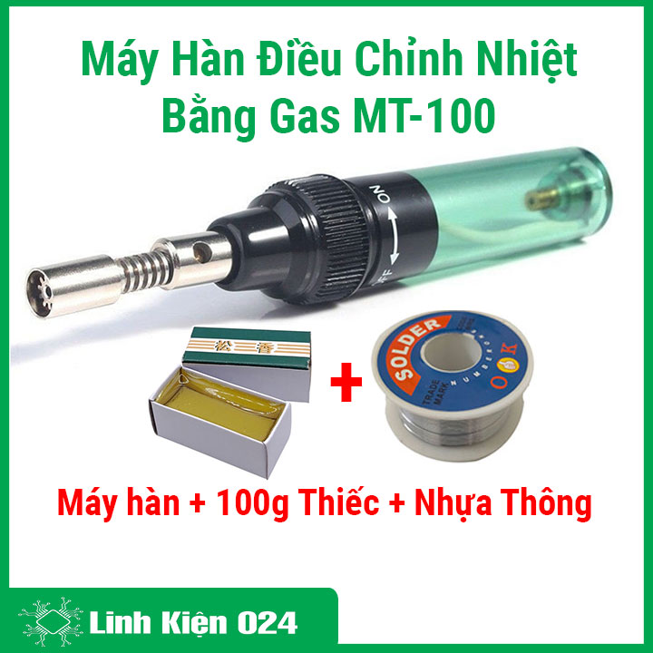 Combo Máy Hàn Khò Gas MT-100 + Cuộn thiếc OK-100g + 01 Nhựa Thông Hộp