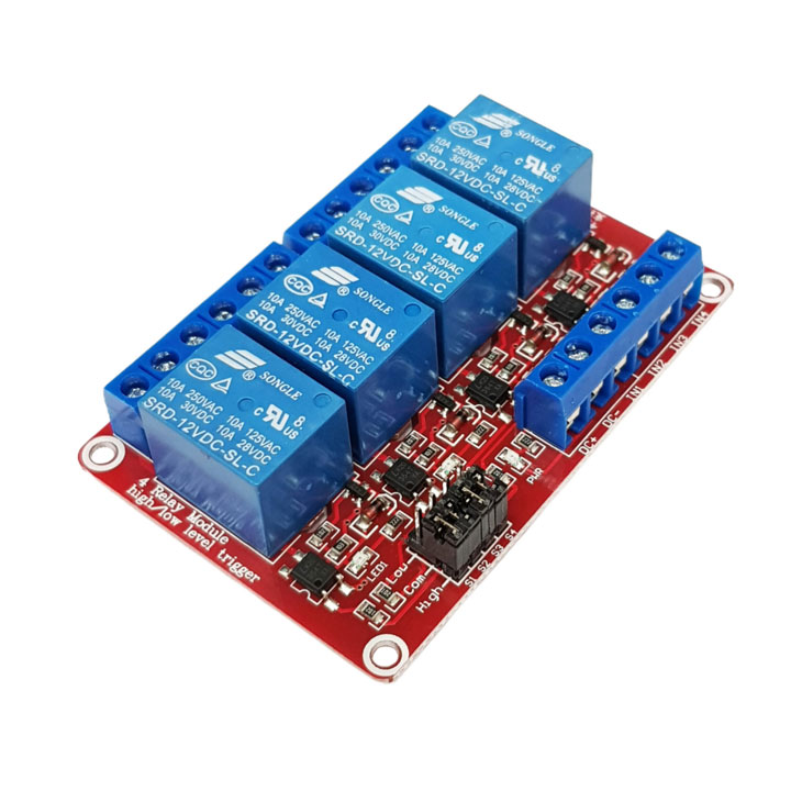 Module Relay 4 Kênh 12VDC H/L (K4A8)