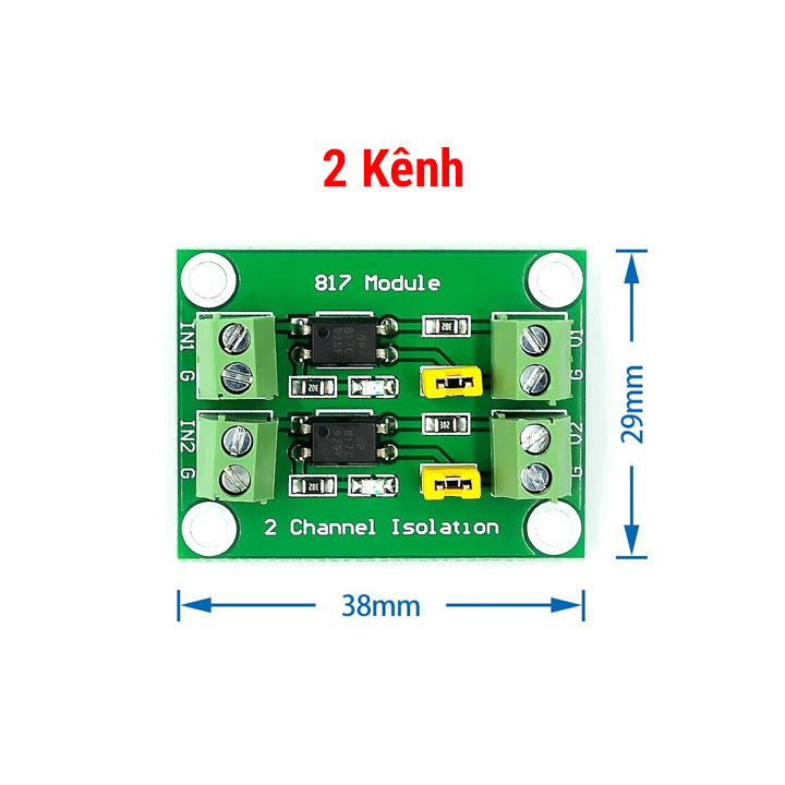 Module Cách Li Quang PC817 2 Kênh (K4C16-2)