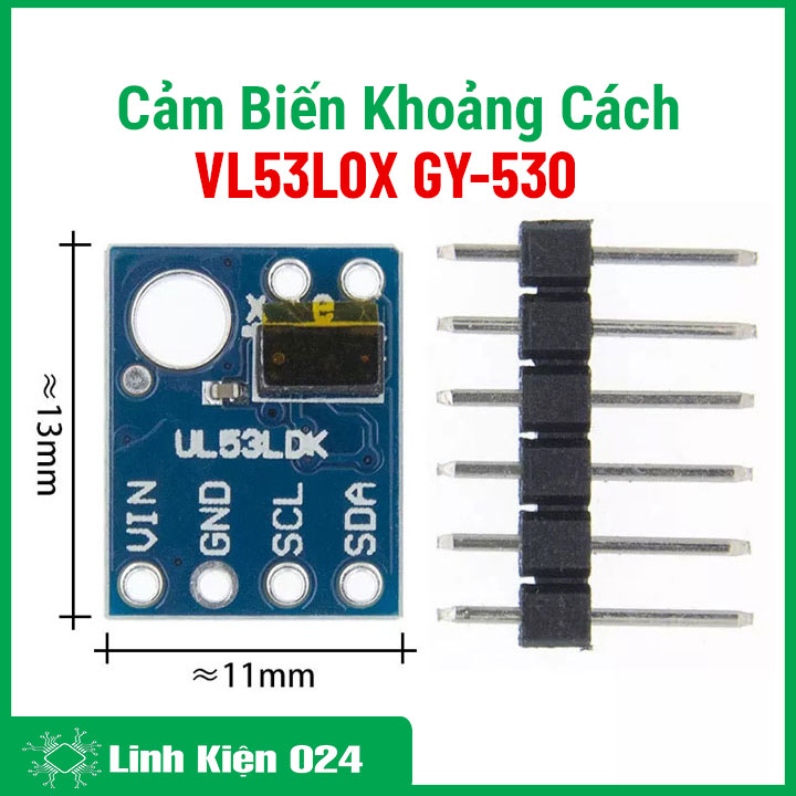 Module Cảm Biến Khoảng Cách VL53L0X GY-530 Siêu Nhỏ Time Of Flight IIC  Bằng Laze ( K3E18-1)