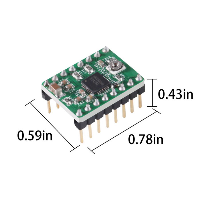 Module Điều Khiển Động Cơ Bước Máy In 3D A4988 Reprap V2 (K4B12-2)