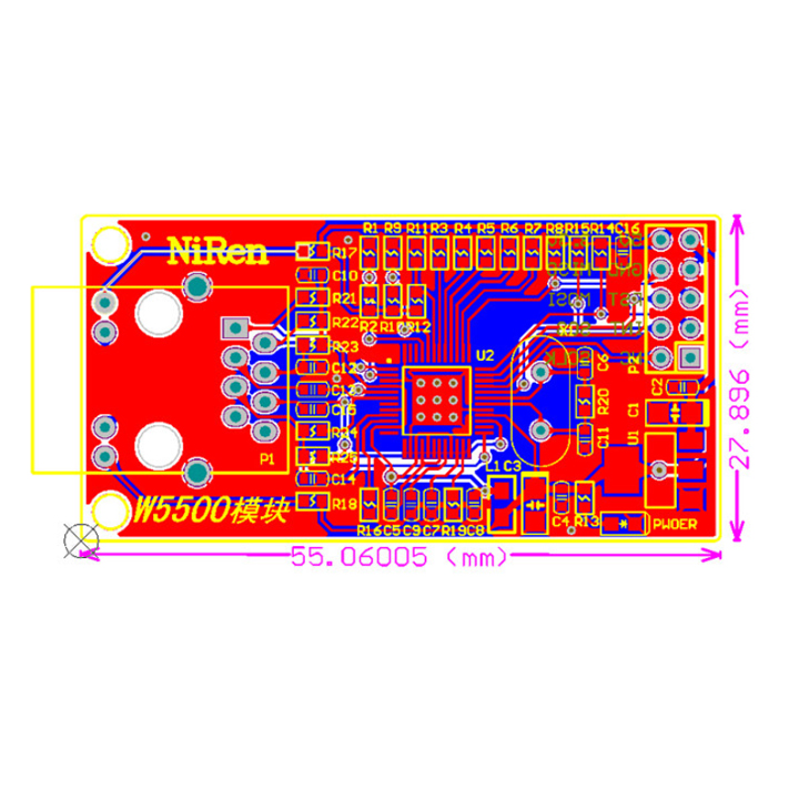 Module Ethernet W5500 TCP/IP Stack51/STM32 /SPI Wiznet (K3G4)