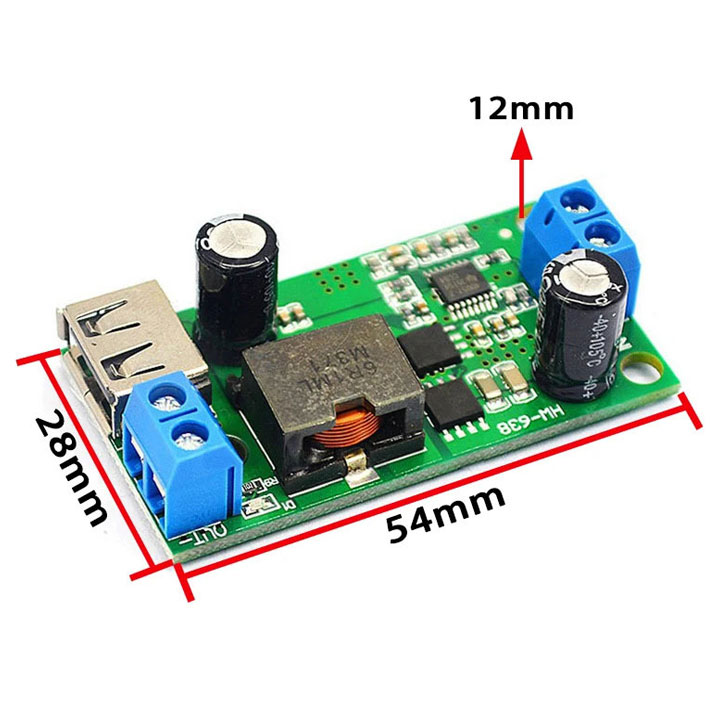 Module Hạ Áp Buck DC-DC Vin 9V-38V Vout 5V 5A HW-638 Chất Lượng Cao (K2E7)