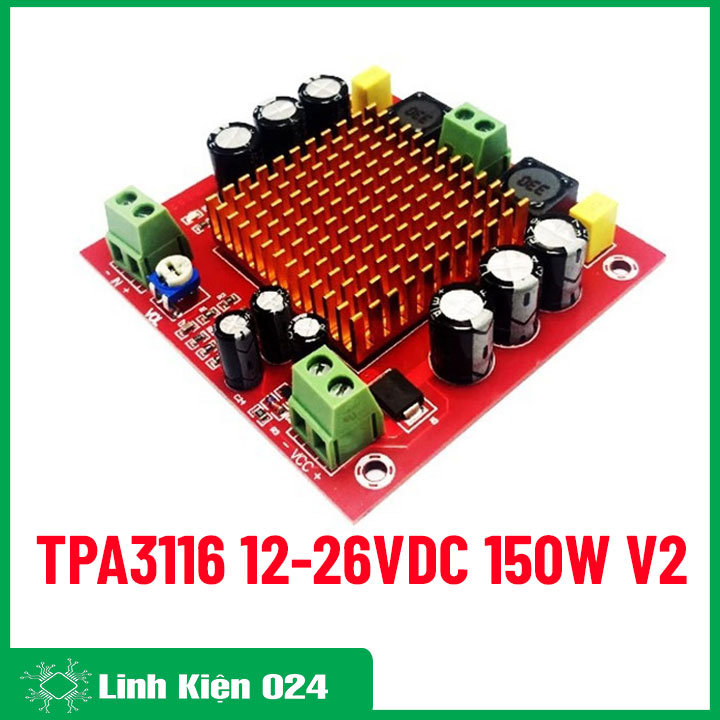 Module Khuếch Đại Âm Thanh Mono TPA3116 12-26VDC 150W V2 (K5E2)