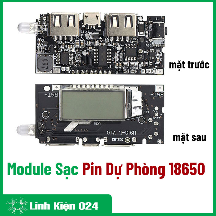 Module Sạc Pin Dự Phòng 18650 V4 1A/2A Hiển Thị LCD (K2A4)