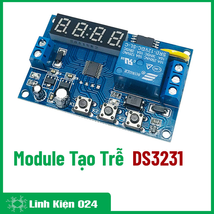 Module Tạo Trễ - Chuyển Mạch Điều Khiển Relay 12V Thời Gian Thực DS3231 (K4E5)
