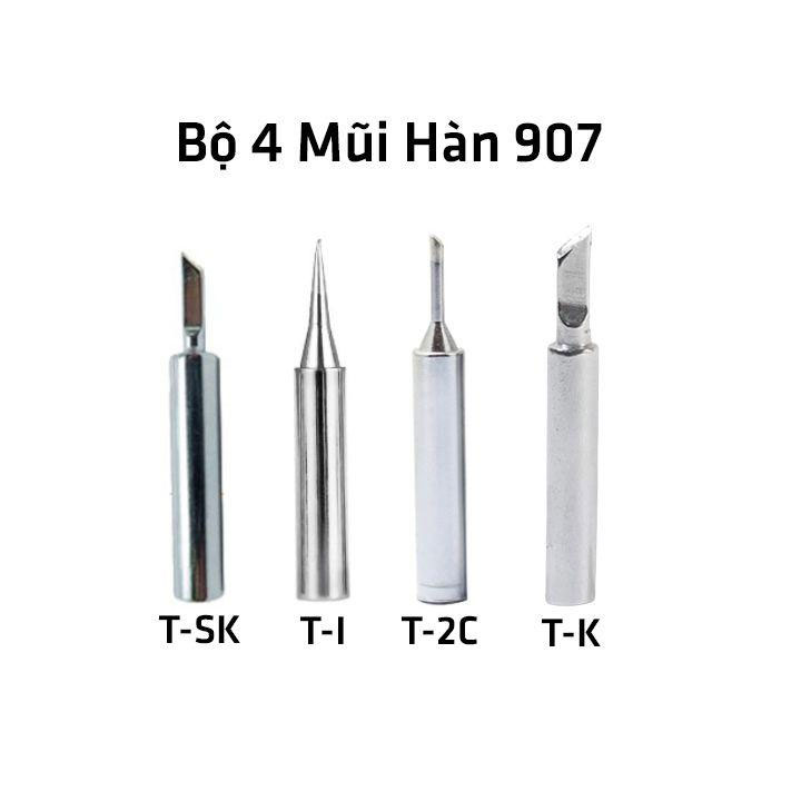 Combo Tay Hàn 907 60W Điều Chỉnh Nhiệt Độ Kèm Senser 907, Mũi hàn 907(T-K, T-Sk, T-I, T-2.TC)