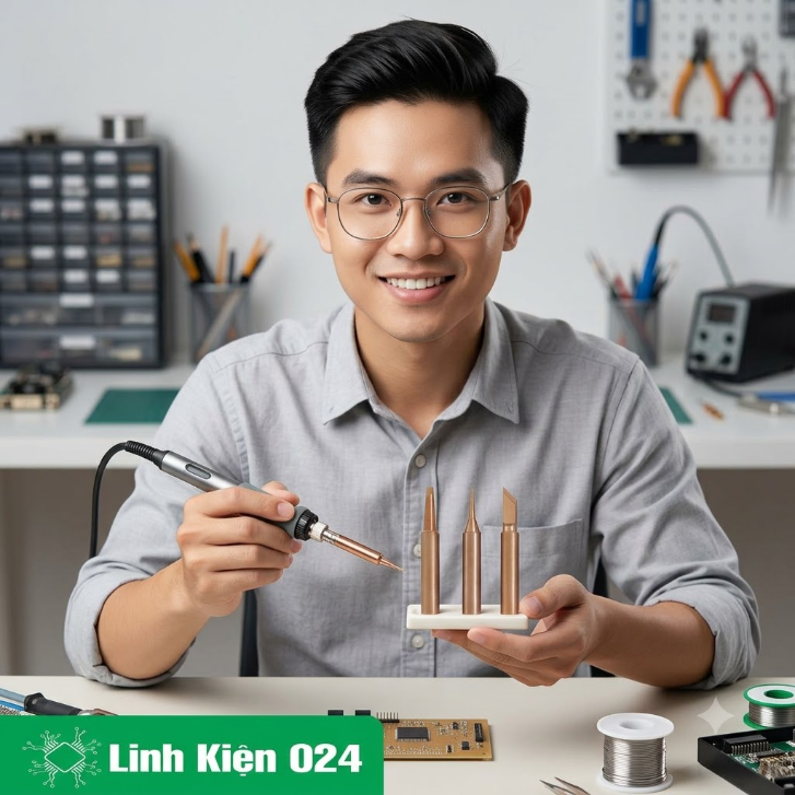 Combo 3 Mũi Hàn 900M T-K, T-I, T-2.4D Đồng Dành Cho Các Loại Trạm Hàn Hakko
