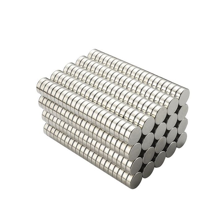 Combo 20 Nam Châm Đất Hiếm Loại Tròn 8x5mm Mạ Niken Lực Từ N35 Cực Mạnh