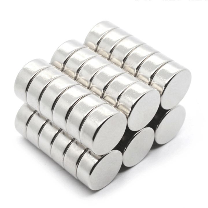 Nam Châm Đất Hiếm Loại Tròn 8x5mm Mạ Niken Lực Từ N35 Cực Mạnh