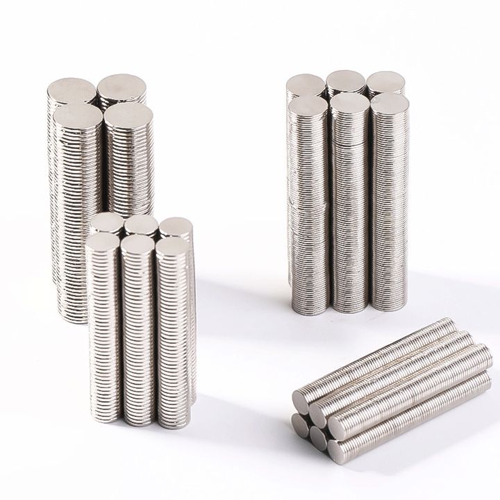 Nam Châm Đất Hiếm Loại Tròn 8x5mm Mạ Niken Lực Từ N35 Cực Mạnh