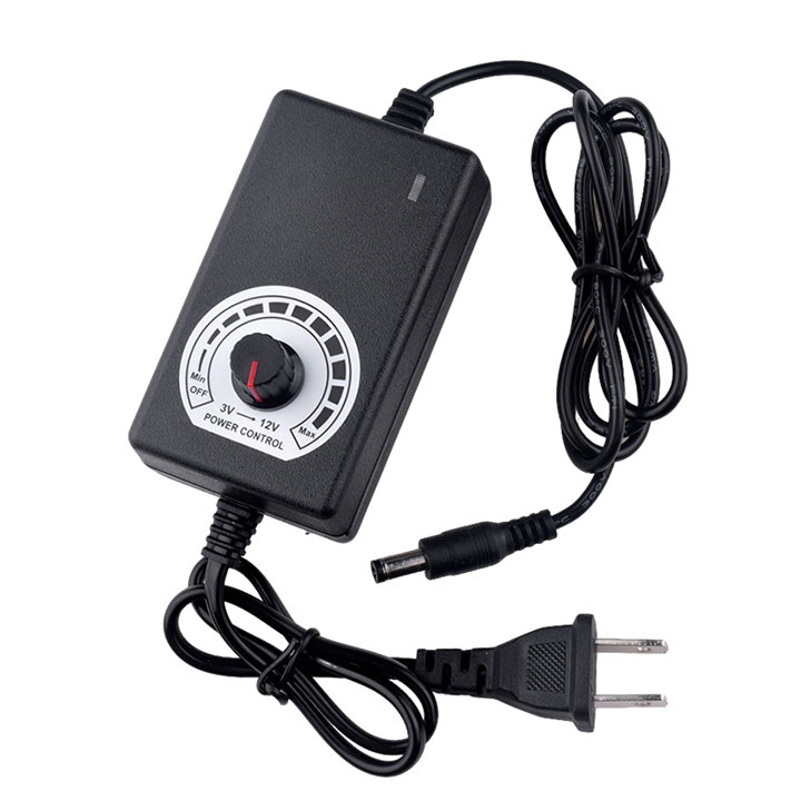 Nguồn Adapter Điều Chỉnh Điện Áp 3-12V Hiển Thị Điện Áp