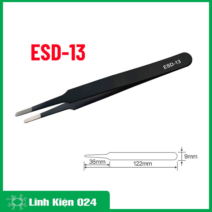 Nhíp Kẹp Linh Kiện Điện Tử Vetus ESD-13 Chân To Cao Cấp