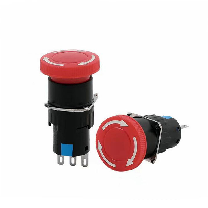 Nút Dừng Khẩn Cấp 16mm LAY16-11ZS 250V 1A 3 Chân 1 Thường Mở 1 Thường Đóng (k5f9)