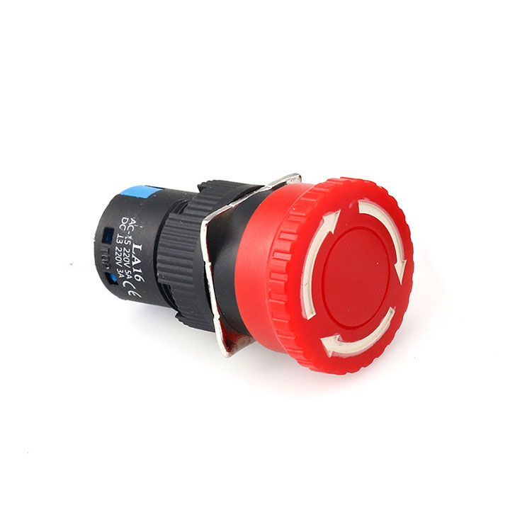 Nút Dừng Khẩn Cấp 16mm LAY16-11ZS 250V 1A 3 Chân 1 Thường Mở 1 Thường Đóng (k5f9)