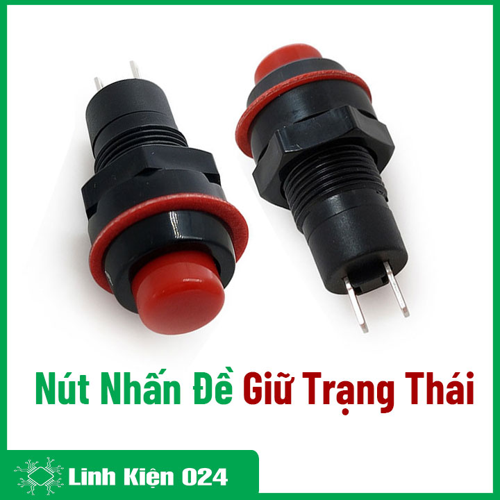 Nút Nhấn Đề Vỏ Nhựa - Giữ Trạng Thái - 1 Nút (k1g10)