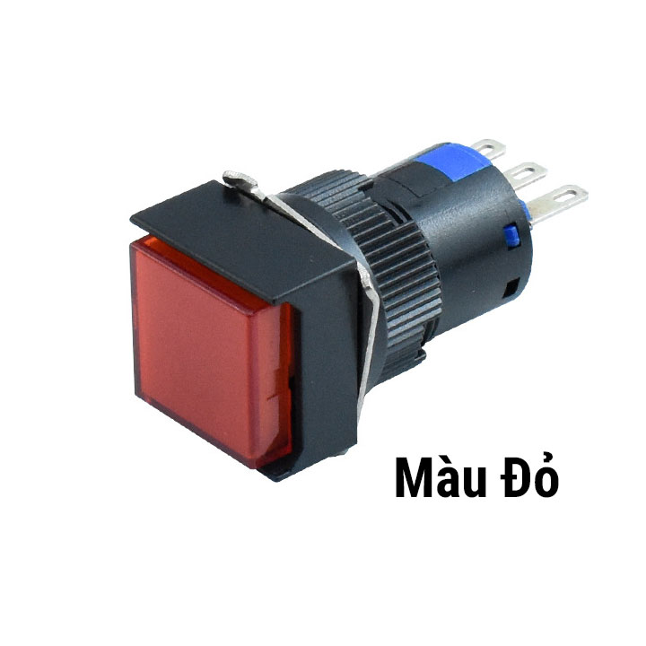 Nút Nhấn Đề Vuông 24VDC Al6- M Nhấn Nhả Có Đèn Nhiều Màu (K5H14)