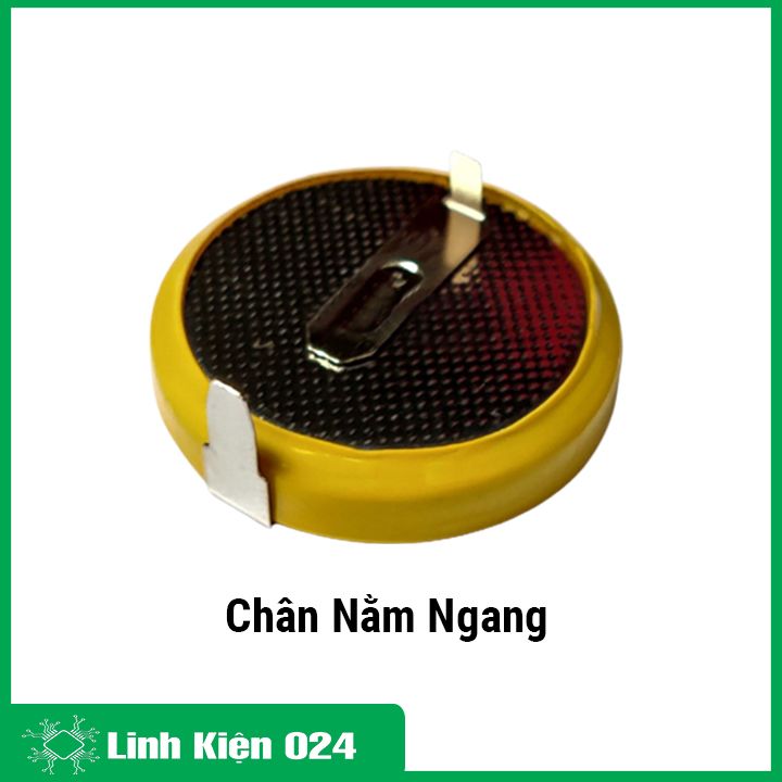 Pin Liền Đế Cr2450 3V Pin Chân Hàn Khoảng Cách  2 Chân 10mm