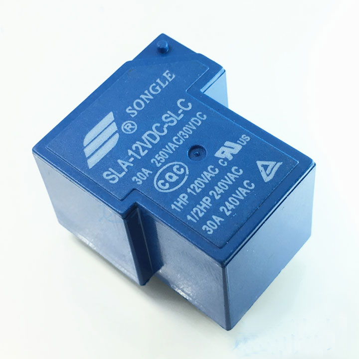Relay Songle SLA 30A - 12V 6 Chân Màu Xanh (K4F4)