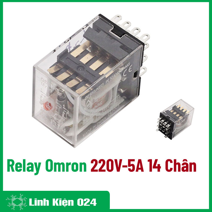 Relay Omron 220V-5A 14 Chân