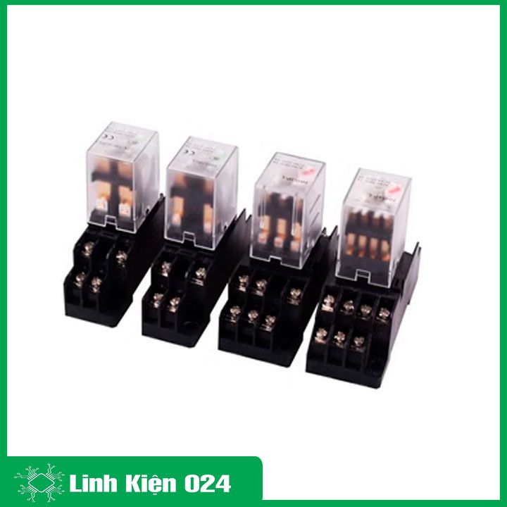 Relay Trung Gian 380V Kèm Đế 8P 10A